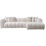 Atelier Del Sofa Ugaona garnitura na razvlačenje N-Line Right, 265x185x95 cm, Bijela | Eponuda.ba