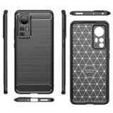  Silikonski ovitek za Xiaomi 12 - mat carbon črn | Shoptok.si