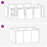  Vrtna saksija Srebrna 120 x 80 x 60 cm Pocinčani čelik | shoptok.hr