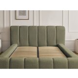 Bobochic Paris Zeleni tapecirani bračni krevet s prostorom za odlaganje s podnicom 140x190 cm Denali – | shoptok.hr