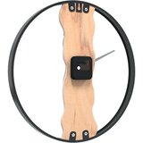  Zidni sat smeđi Ø 35 cm od željeza i hrastovo drvo | shoptok.hr