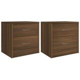 Nočna omarica 2 kosa rjavi hrast 40x30x40 cm konstruiran les, (20734701) | Shoptok.si