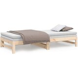 Izvlečna dnevna postelja 2x(80x200) cm trdna borovina, (20787754) | Shoptok.si