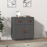 Maison Chic Komoda - Predalnik siva 65,5x40x75 cm trdna borovina, (21715872) | Shoptok.si