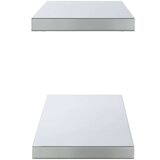 vidaXL Stenske police 2 kosa 100x23,5x3 cm srebrna nerjaveče jeklo | Shoptok.si