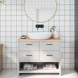 vidaXL Kopalniški pult 100x30x2 cm neobdelan trden les | Shoptok.si