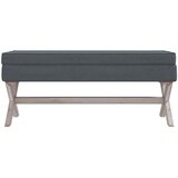  Tabure za pohranu tamnosivi 110 x 45 x 49 cm baršunasti | shoptok.hr