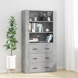  Visoka komoda siva betona od konstruiranog drva | shoptok.hr