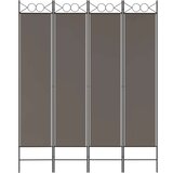  Paravan 4-delni antracitna 160x220 cm blago, (5000156049) | Shoptok.si