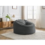 Bobochic Paris Temno siva vreča za sedenje iz rebrastega žameta Socrate – | Shoptok.si