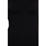 Trendyol Black Midi Knit Corset Detail Dress | Shoptok.si