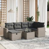 Maison Chic Seti vrtnega pohištva - Vrtna garnitura - Vrtni pohištvo set 7-delna z blazinami siv poli ratan, (21802024) | Shoptok.si