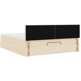  Otomanski posteljni okvir z vzmetnicami krem 200x200 cm blago, (21653390) | Shoptok.si
