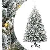 vidaXL Umestno božično drevo Zelena in Bela 150 cm PVC in kovina, (5000067071) | Shoptok.si
