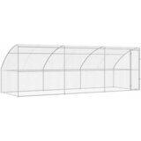 vidaXL Pasja lopa s shranjevanjem 3 pcs srebrna 6 x 2 x 2 m Jeklo | Shoptok.si