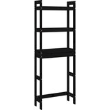 The Living Store Stojalo za kopalnico črno 63x26x171 cm trdna borovina - Stojalo Za Kopalnico, (21418124) | Shoptok.si