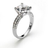 Ženski oliver weber princess crystal prsten sa swarovski belim kristalom s ( 41064s.001 ) Cene
