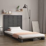  Zidno uzglavlje sivo 96x3x91,5 cm od masivne borovine | shoptok.hr