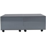  Stolić za kavu visoki sjaj sivi 100 x 100 x 35 cm | Eponuda.com