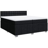  Krevet s oprugama i madracem crni 200x200 cm od tkanine | shoptok.hr