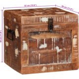 vidaXL Kutija za spremanje s pohranom Šareni masivno obnovljeno drvo | shoptok.hr