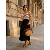Sinsay Haljina na jedno rame s džepovima od kombiniranih materijala | shoptok.hr