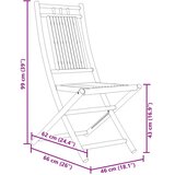  Sklopive vrtne stolice 4 kom 46 x 66 x 99 cm od bambusa | shoptok.hr