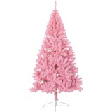 vidaXL Umjetna preddekorirana božićna jelka Roza 180 cm PVC | Shoptok.si