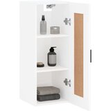 vidaXL Stenska omarica bela 34,5x34x90 cm inženirski les | Shoptok.si