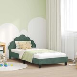  Krevet za djecu s uzglavljem Morska zelena 90 x 200 cm Baršun | shoptok.hr
