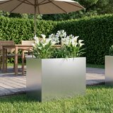 Vrtna saksija Srebrna 60 x 40 x 50 cm Pocinčani čelik | shoptok.hr
