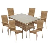 Olimp Sport Baštenska garnitura Bay sto i 6 Bay stolica braon | ePonuda.com