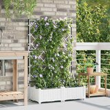  Vrtna saksija 2 pcs Bijeli 80 x 40 x 126 cm Plastika | shoptok.hr