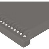  Uzglavlje sivo 183x16x118/128 cm od umjetne kože | shoptok.hr
