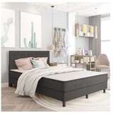  Boxspring postelja temno siva iz blaga 140x200 cm | Shoptok.si