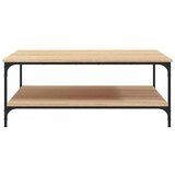 vidaXL Stolić za kavu boja hrasta 100 x 100 x 40 cm konstruirano drvo | shoptok.hr