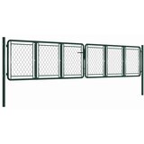  Vrtna vrata Čelik 400x75 cm Zelena | shoptok.hr
