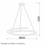 Luna 262 luster 60W 3000K mesing Cene