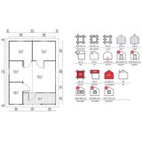 Male kuće Drvena kuća ALMERIA A 595 × 797 cm sa šindrom | shoptok.hr