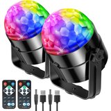 RIYO 2x Disco LED luči z 360° vrtenjem in daljinskim upravljalnikom Cene