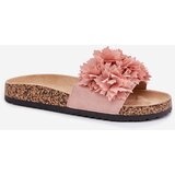 Boto Women's Cork Sole Slippers With Flowers Pink Ferenza | shoptok.hr