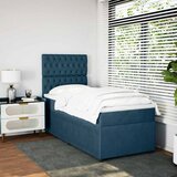 Box spring krevet s madracem tamnoplavi 80 x 200 cm baršunasti | shoptok.hr