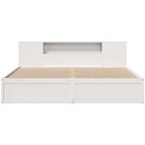 vidaXL Posteljni okvir brez vzmetnice bel 200x200 cm trdna borovina | Shoptok.si