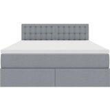  Krevet S LED lampica Svijetlo siva 140 x 190 cm tkanina | shoptok.hr
