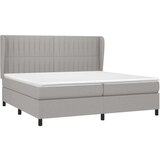  Krevet s oprugama i madracem svjetlosivi 200 x 200cm od tkanine | shoptok.hr