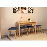 Hanah home vina mini 06 1048 oak dark blue set : sto, stolice i klupa