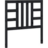  Uzglavlje za krevet crno 96 x 4 x 100 cm od masivne borovine | shoptok.hr