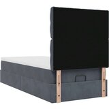 vidaXL okvir kreveta s madracima tamnosivi 100x200cm baršunasti | shoptok.hr