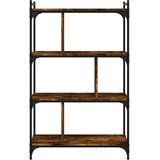  Regal za knjige s 4 razine boja hrasta 76 x 32 x 123 cm drveni | Eponuda.com