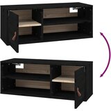  Zidni ormarić crni 80 x 30 x 30 cm od masivne borovine | shoptok.hr